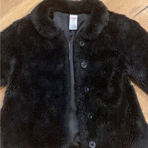 Gymboree Black Faux Fur Kids Jacket